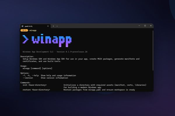 winapp CLI: Simplifying Windows App Development Across Toolchains
