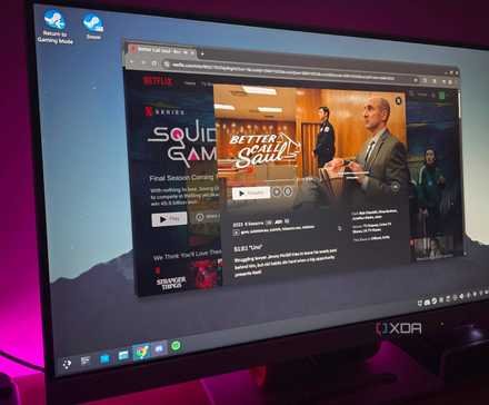 A Linux computer running Netflix in Google Chrome