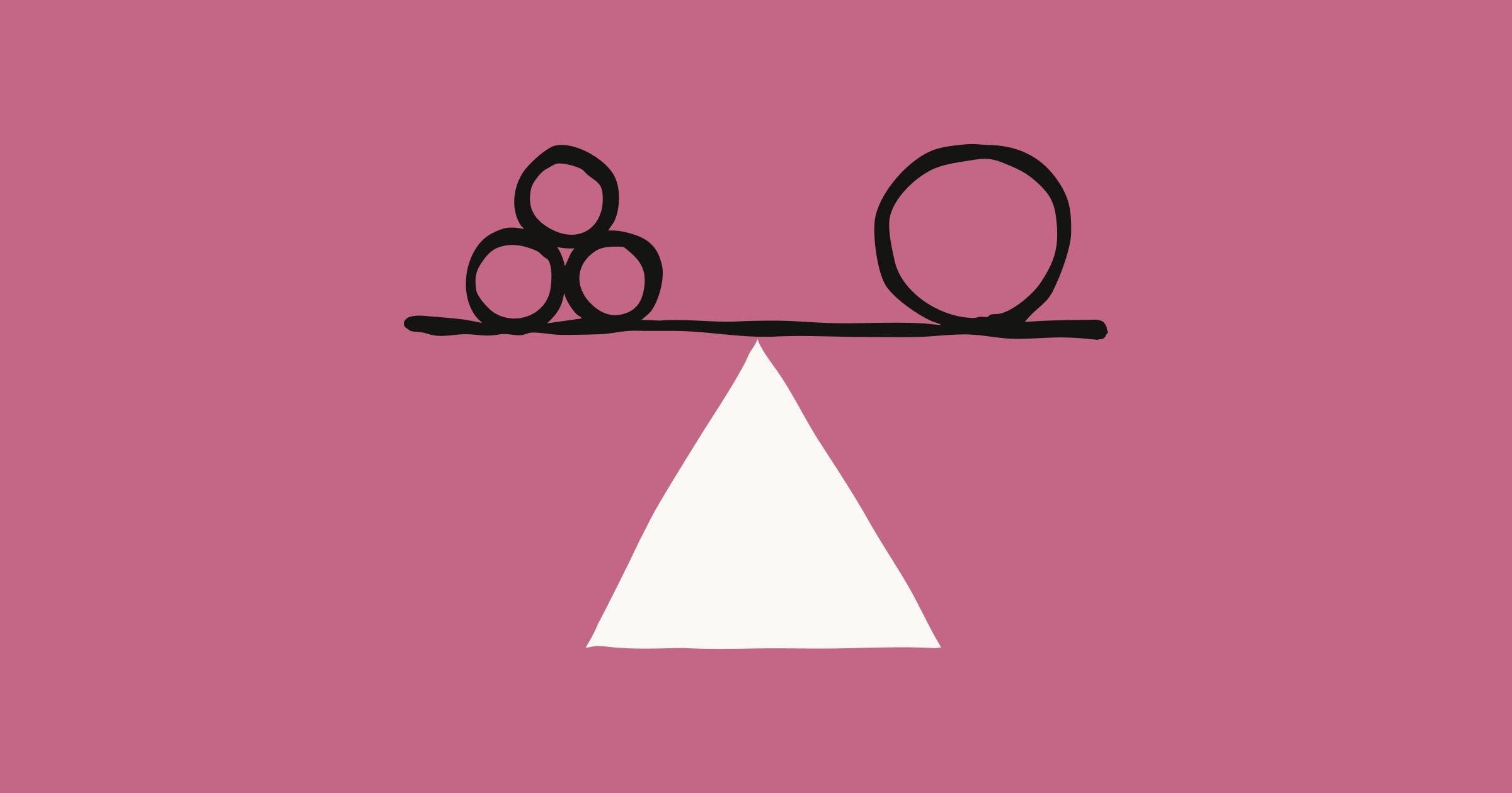 Triangle as a weighing scale