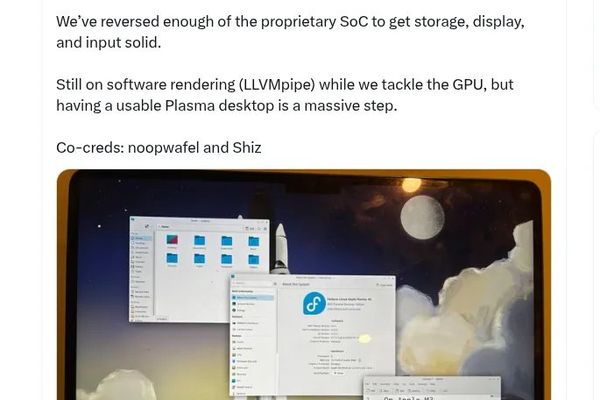 Asahi Linux Achieves M3 MacBook Boot to KDE Plasma Desktop Sans GPU Acceleration