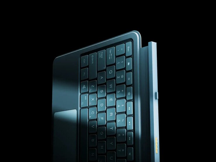 The Ark 2-in-1 is compatible with a backlit detachable keyboard.