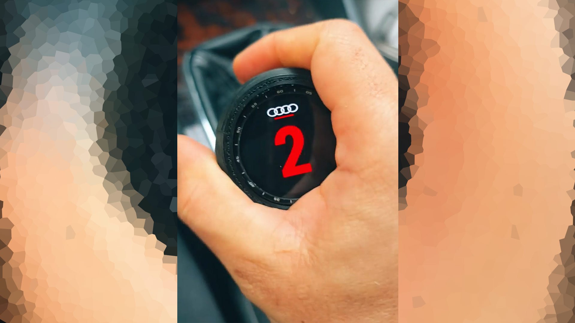 Smartwatch becomes gear stick crown