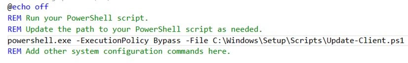 SetupComplete.cmd Setup Script