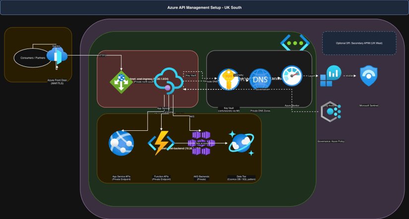Azure Diagram of APIM setup to showcase using Azure GitHub Agent Skill & draw.io MCP