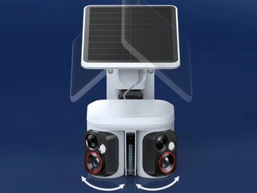 Baseus Security X1 Pro with adjustable cameras and automatically adjusting solar panel.
