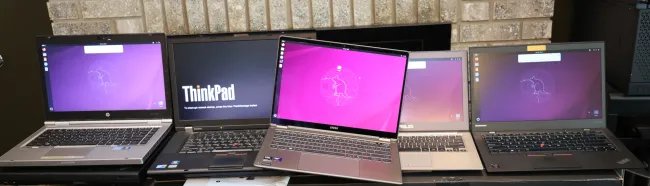 Various Intel laptops tested