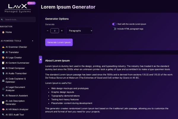 Beyond Placeholder Text: How LavX's Lorem Ipsum Generator Streamlines Design-to-Development Workflows