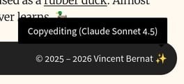 Screenshot of the footer containing the 