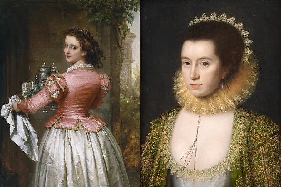Painting of two women who don't look anything alike.