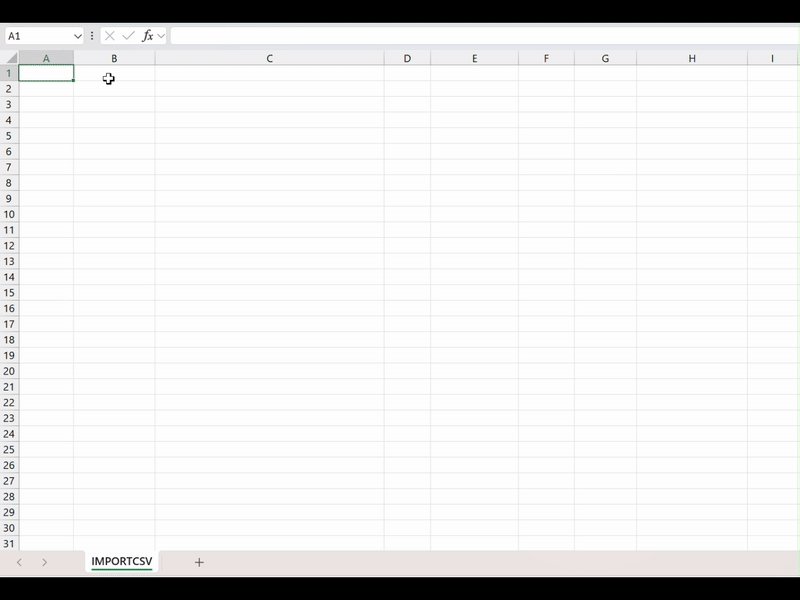 Demo of IMPORTCSV function