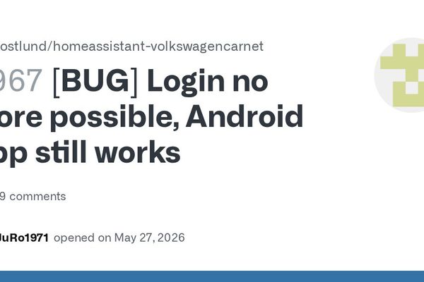 Volkswagen Connect API shutdown stalls Home Assistant integration