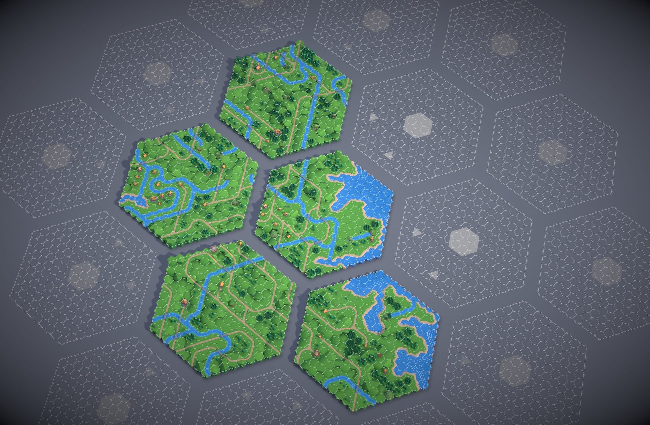 Debug view showing grid boundaries