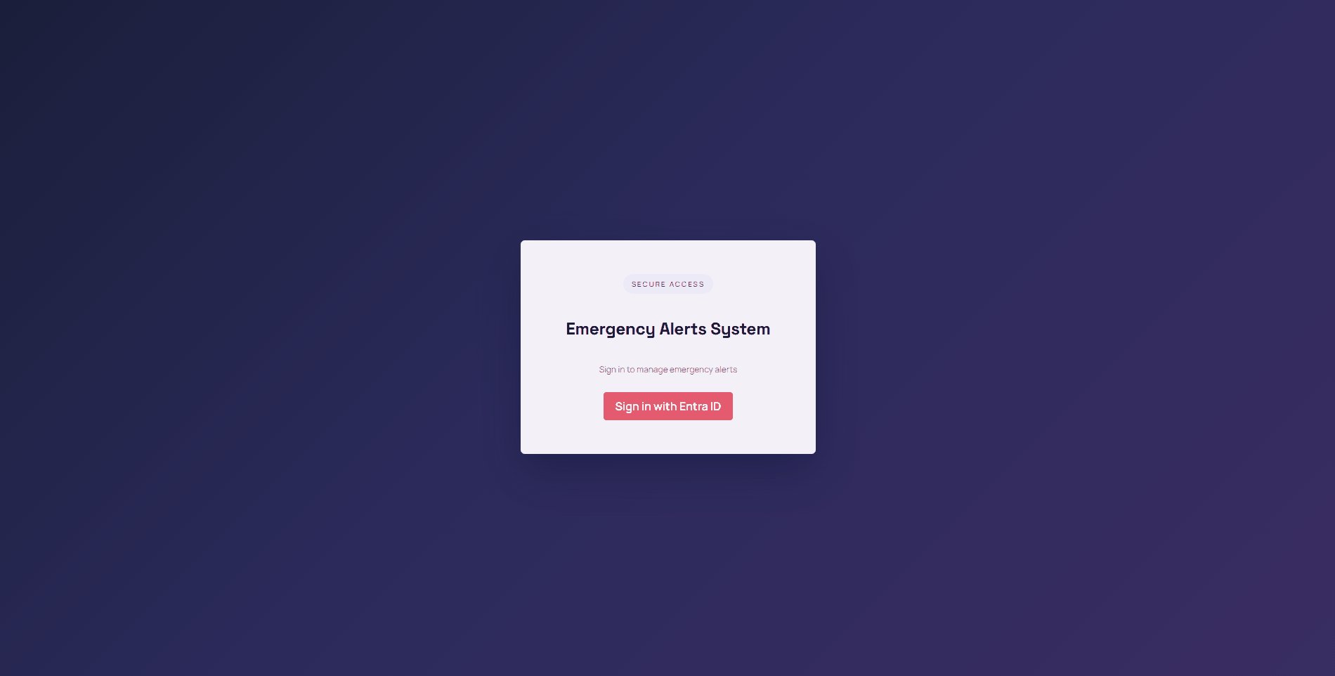 Animated overview of the Emergency Alert System dashboard and alert creation workflow