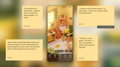 Bear Room’s “cosy room” interface