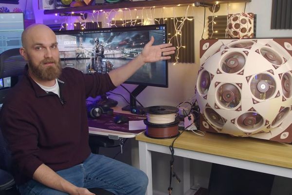 Bulbous 15x fan PC case side panel dubbed the ‘Superdome’ lowers temps by 20 degrees — $600 worth of Noctua fans arrayed in 3D-printed structure