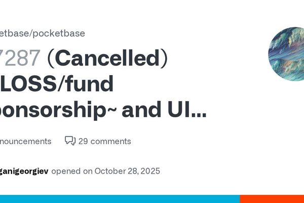 PocketBase Funding Falls Through, But UI Rewrite Moves Forward
