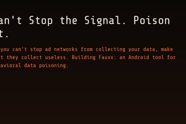 Can't Stop the Signal. Poison It.