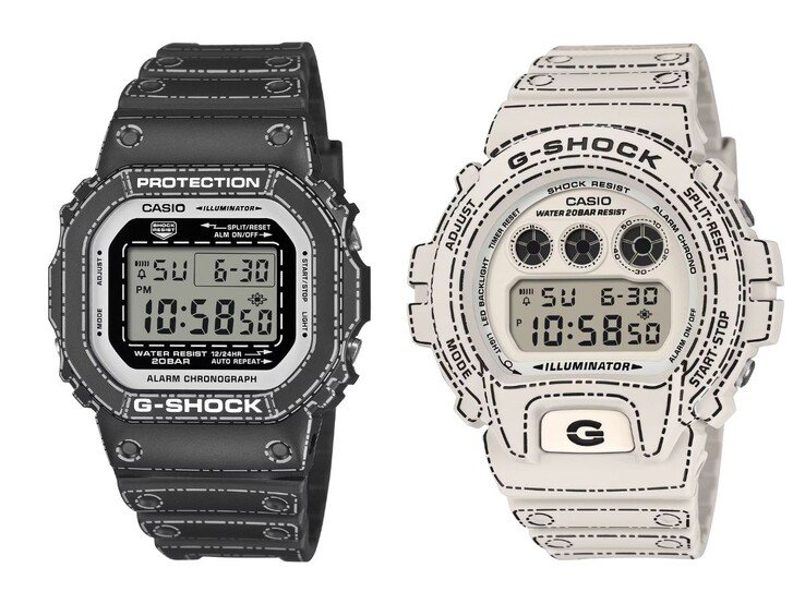 The Casio G-Shock DW-5600RGM-1 (left) and DW-6900RGM-5 (right) watches. (Image source: Casio)