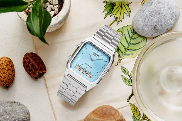 Casio Updates Vintage Line with Slim AQ230A-2A1M Hybrid Watch