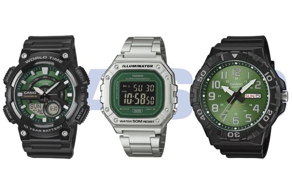 Casio's Green Dial Series: Three New Entry-Level Watches with Extended Battery Life