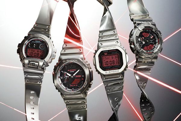 Casio Debuts Four New G-Shock Fine Metallic Watches with Red Displays