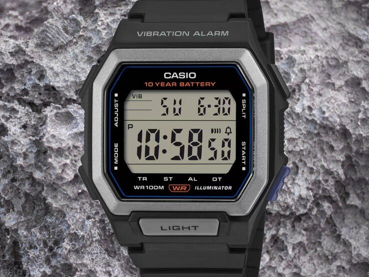 The Casio W-738-H-1AJF boasts 100 m (10 bar) water resistance