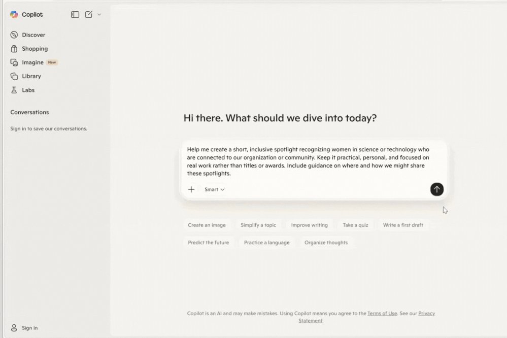 Copilot response to prompt