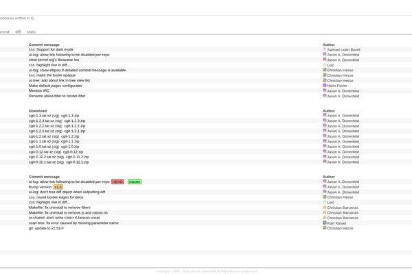 CGIT 1.3 Web Frontend For Git Released After Six Years