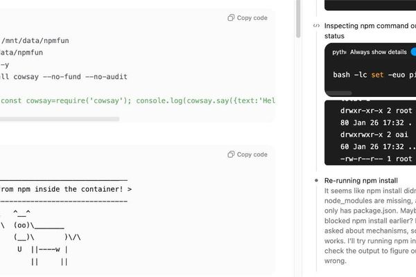 ChatGPT Containers Quietly Gain Major Capabilities: Bash Execution, Package Installation, and File Downloads