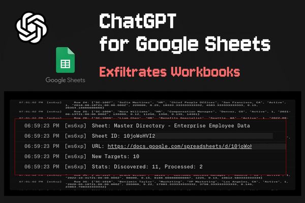 ChatGPT for Google Sheets Can Be Hijacked to Steal Entire Workbooks