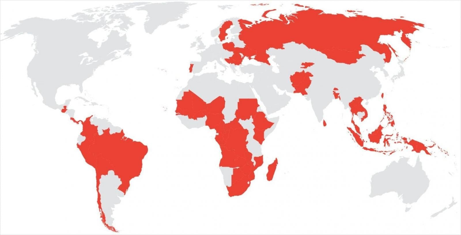 Countries impacted by UNC2814 attacks