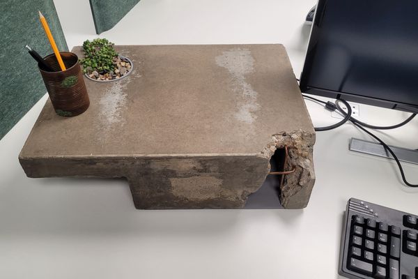 Brutalist Concrete Laptop Stand: Where Urban Decay Meets Function