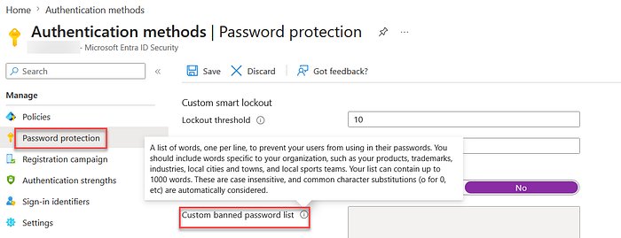 Image of “Authentication methods / Password protcetion”