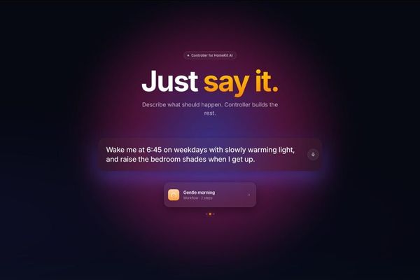 Controller for HomeKit app adds AI feature: ‘Just say it’