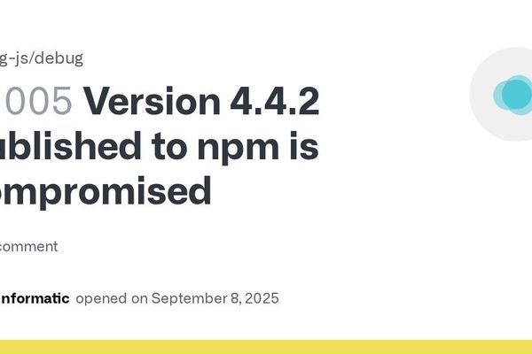 Critical Supply Chain Breach: Popular 'debug' npm Package Compromised with Cryptominer Payload