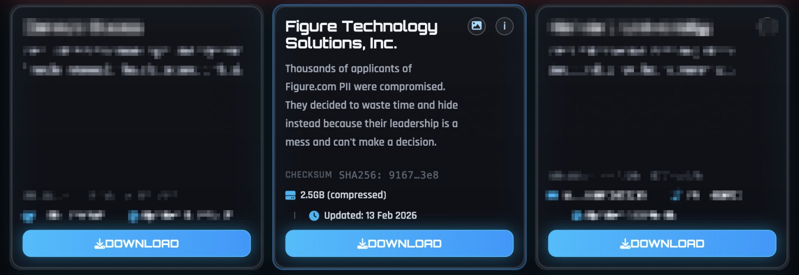 Figure Technology on ShinyHunters leak site