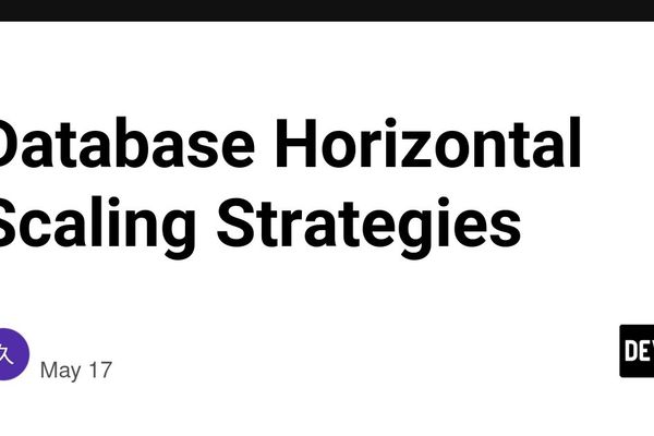 Horizontal Scaling Strategies for Modern Databases
