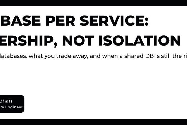 Databaseper Service: ownership, not isolation