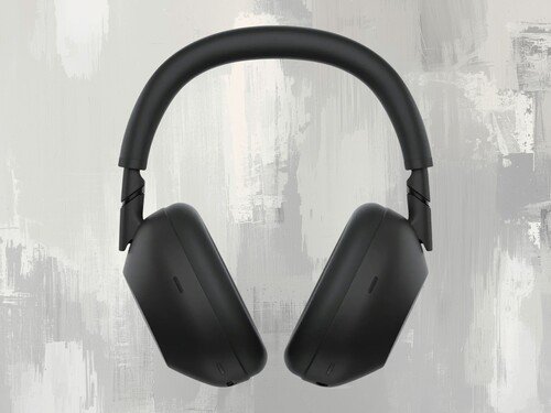 Front of WH-1000XM6 Sony wireless headphones shown