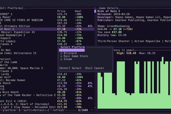 Dealve: A Sleek Terminal Interface for Game Deal Hunting