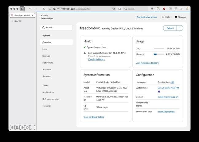 Once you click on Cockpit, things get a little more involved.