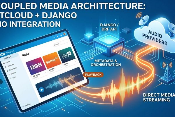 Decoupled Media Streams: A Django and Nextcloud Radio Architecture