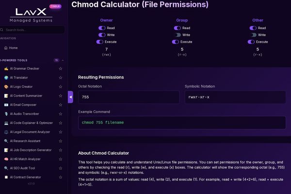 Demystifying File Permissions: How LavX's Chmod Calculator Streamlines Unix/Linux Security