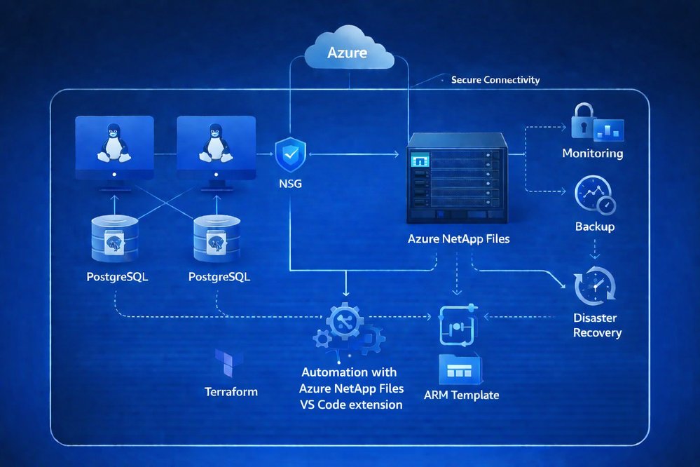 Deploy PostgreSQL on Azure VMs with Azure NetApp Files: Production-Ready Infrastructure as Code | Microsoft Community Hub