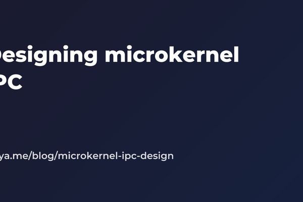 The Art and Science of Microkernel IPC Design