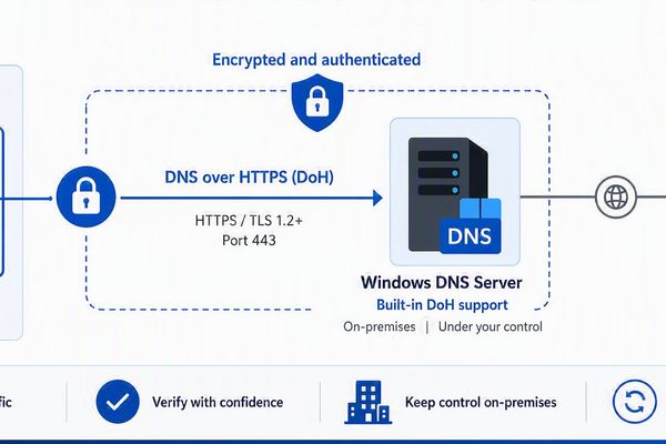 DNS over HTTPS Goes GA on Windows Server 2025: What It Means for Your On-Premises DNS Strategy