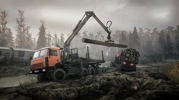 An image showing a truck in MudRunner. (Image source: Steam)