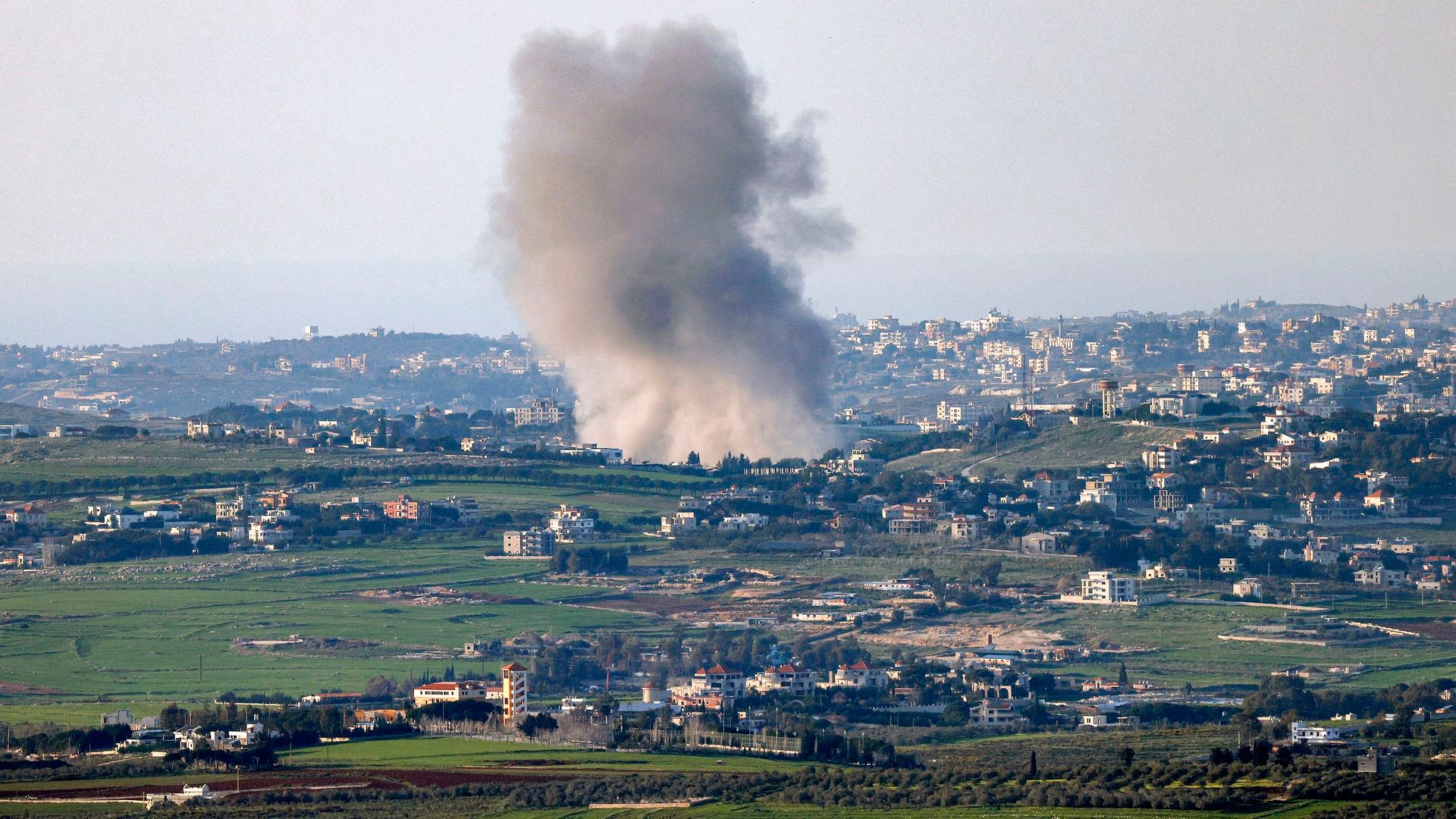 Smoke rises from an explosion following Israeli bombardment in southern Lebanon on March 2.