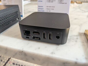 ECS Liva Z4 ports. (Image source: TechPowerUp)