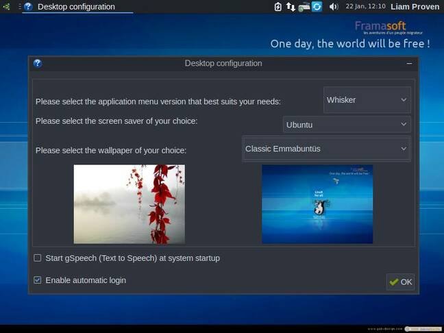 It also helps newbies tweak their desktop settings, too: it goes out of its way to hold your hand.